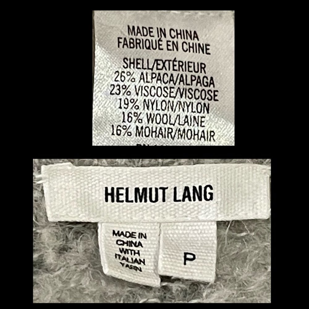 ⭐️HP(X2)⭐️HELMUT LANG▪️Asymmetric Color Block Alpaca Wool Mohair Blend Sweater - Picture 6 of 6